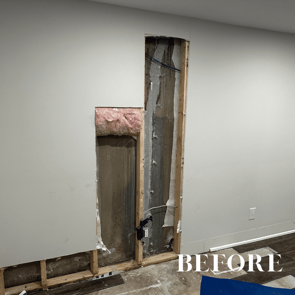 Drywall repair before